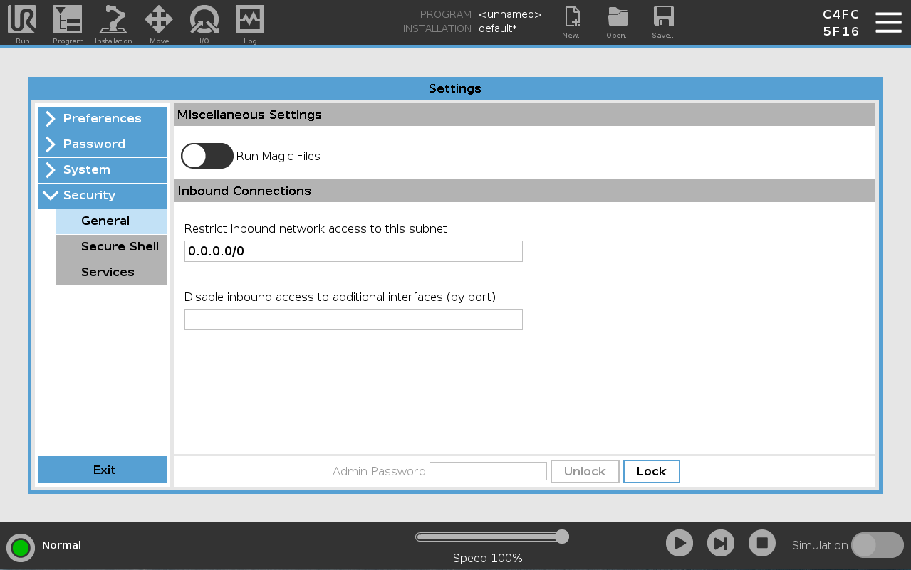 Network Access Settings