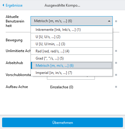 Aktuelle Benutzereinheit