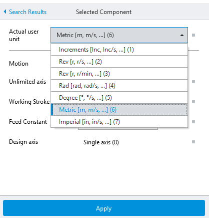 User Unit setting