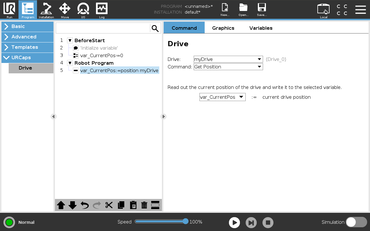 Read Current Position Command